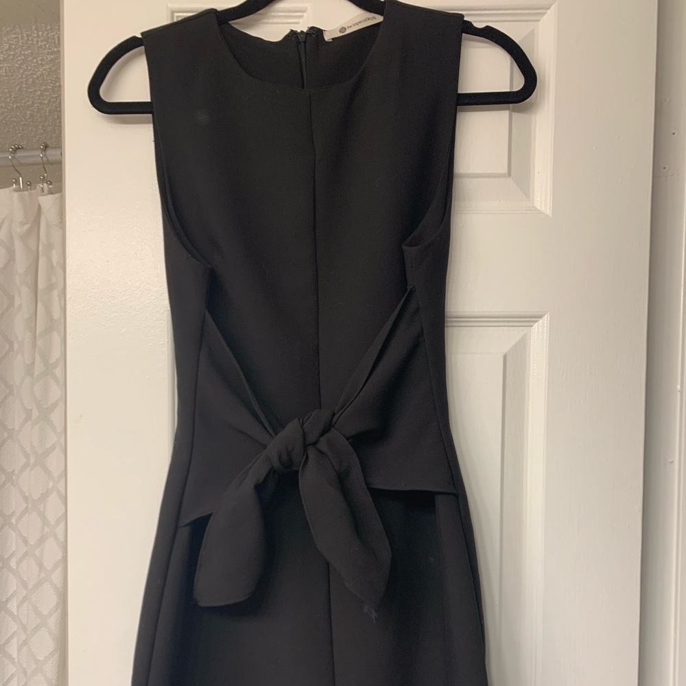 Black Front-tie Cocktail Dress